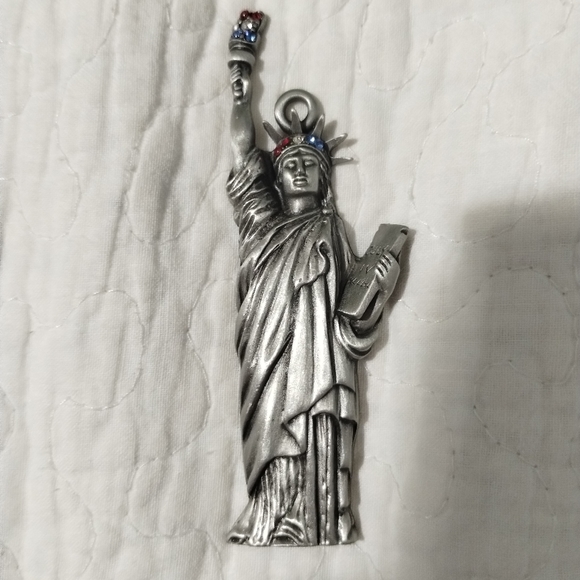 Gloria Duchin Jewelry - Gloria Duchin Statue of Liberty 3.75" red, white, blue crystals for neck chain